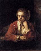 Rembrandt, Girl at a Window